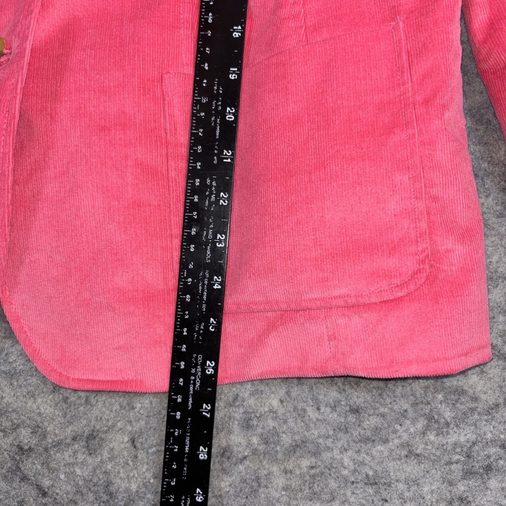 Talbots Corduroy Blazer Women's 16 Barbie‎ Pink Button Classic Preppy Minimalist - Picture 4 of 11